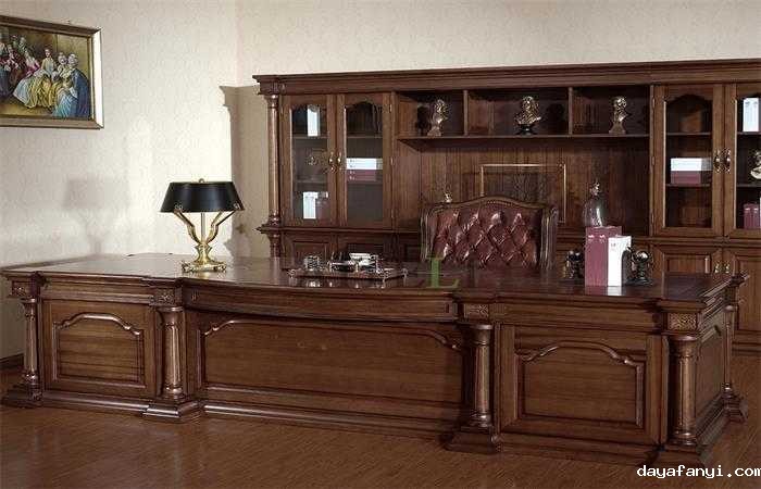 办公台木饰面效果图 办公台木饰面效果图